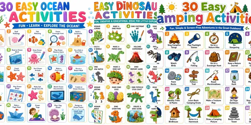 30 Easy Kids Activity Posters generated by undefined