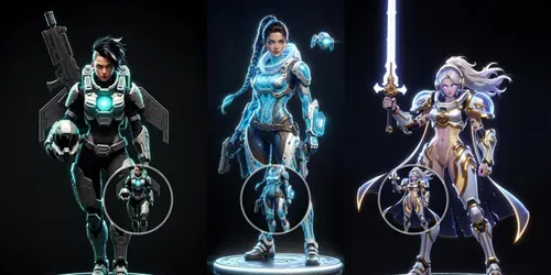 Scifi Space Commando Videos generated by grok-video