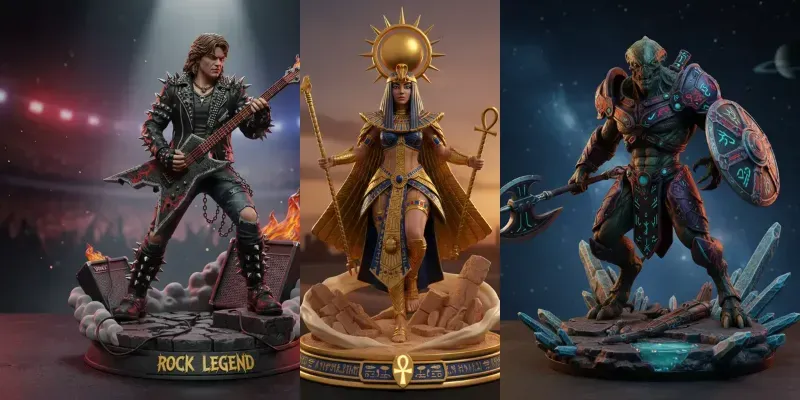 3D Iconic Figurine Legends generated by undefined