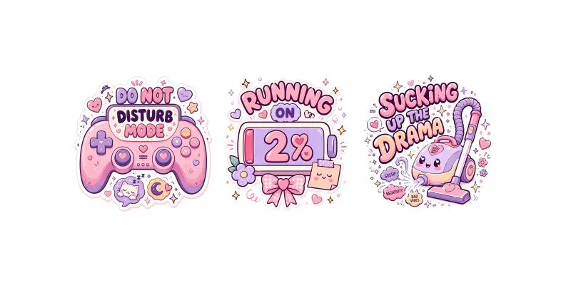 Cute Retro Kawaii Sticker Prompt Pack generated by undefined