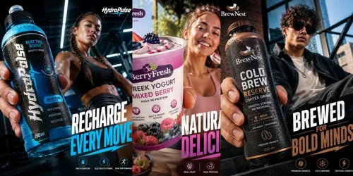 Premium Lifestyle Product Campaign Posters generated by chatgpt-image