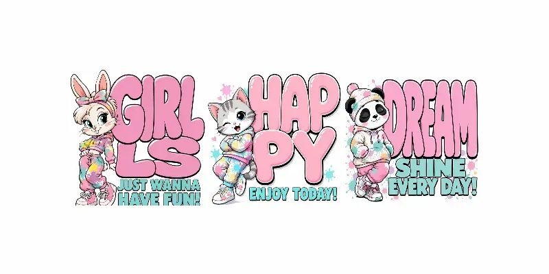 Cute Pastel Cartoon Quote Poster Packs generated by undefined