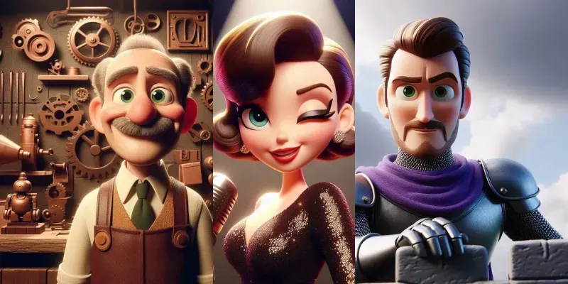 3D Animation Portraits generated by undefined