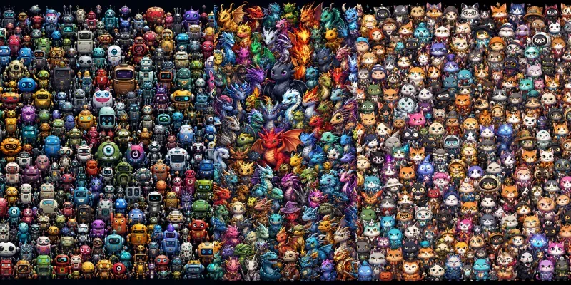 Whimsical Character Crowd Creators generated by undefined