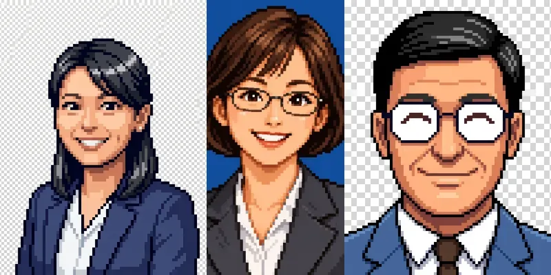 90s Pc Character Pixel Art Portraits