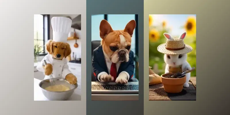 Funny Animals In Human Jobs Videos generated by undefined
