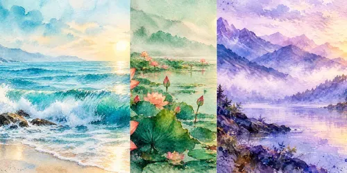 Dreamy Fluid Watercolor Masterpieces generated by chatgpt-image