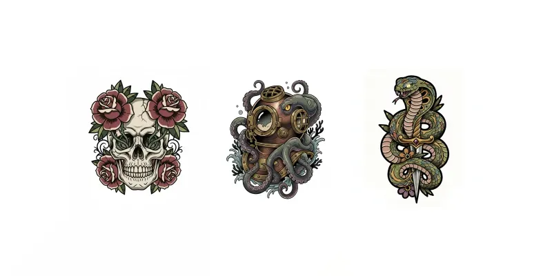 Bold Neotraditional Tattoo Designs generated by undefined