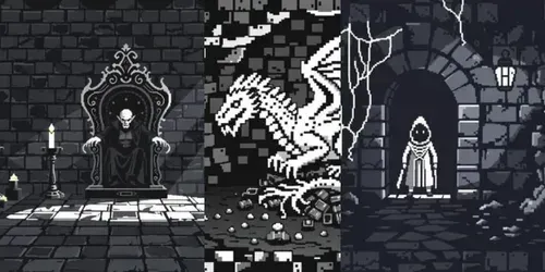 Dark Fantasy Pixel Art Retro Gaming generated by flux
