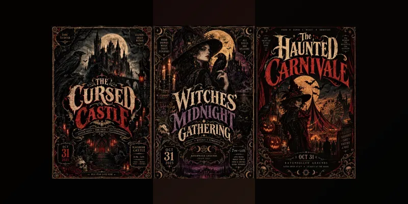 Gothic Halloween Poster Designs