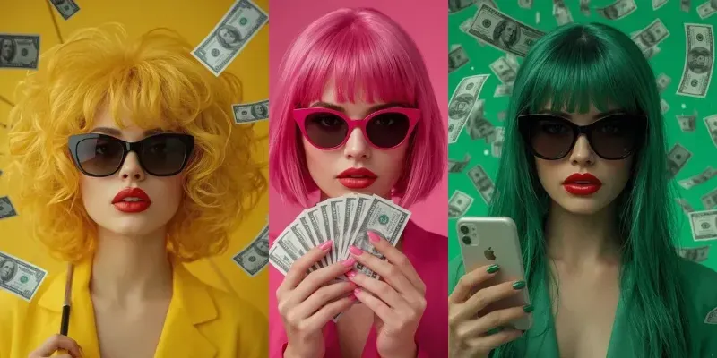 Success Women Money Ads Infinite Images generated by undefined