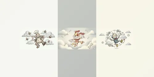 1930s Rubber Hose Retro Mascot Posters generated by gemini-image