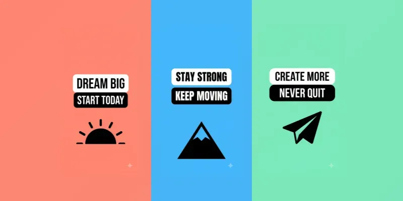 Minimalist Motivational Quote Posters generated by undefined