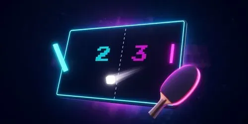 Neon Retro Ping Pong 2D Game generated by claude-agent