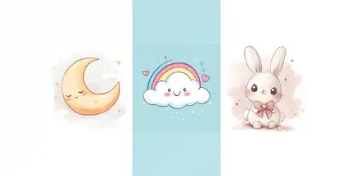 Kawaii Doodle Illustrations generated by midjourney