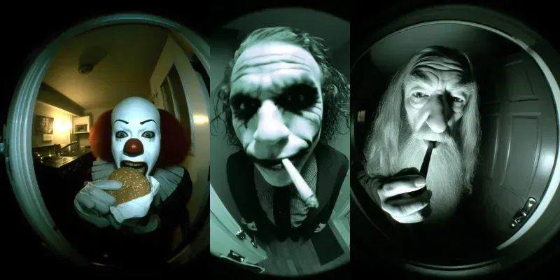 Fisheye Lenses From Door Peepholes generated by undefined