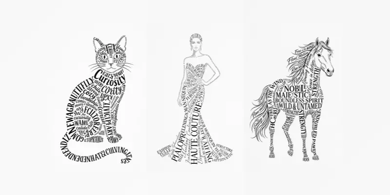 Typographic Silhouette Art generated by undefined