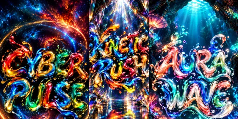 Premium 3D Liquid Dancing Typographies