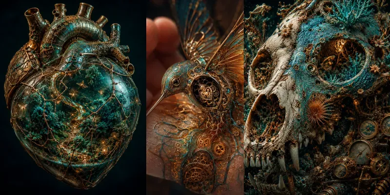 Living Machine Souls Fused In Copper generated by undefined