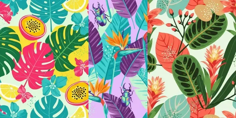 Tropical Botanicals Seamless Patterns generated by undefined