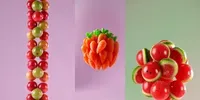 Cinematic Macro Candy Fruit Drop Bursts grok-video prompt mini thumbnail