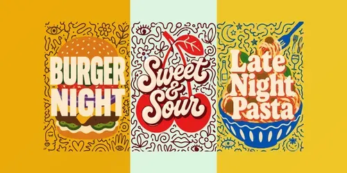 Indie Food Poster Pop Art Sets generated by chatgpt-image