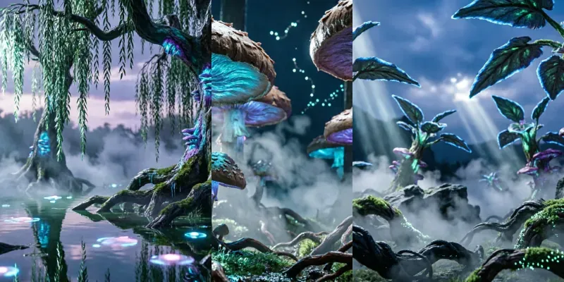 Glowing Shadow Moody Fantasy Concept Art generated by undefined