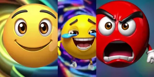 3D Smiley Emojis generated by sora