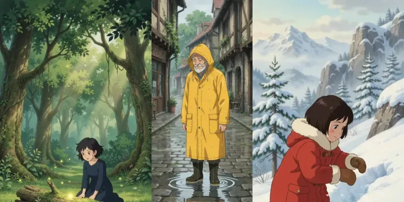 Nostalgic Anime Nature Action Animations