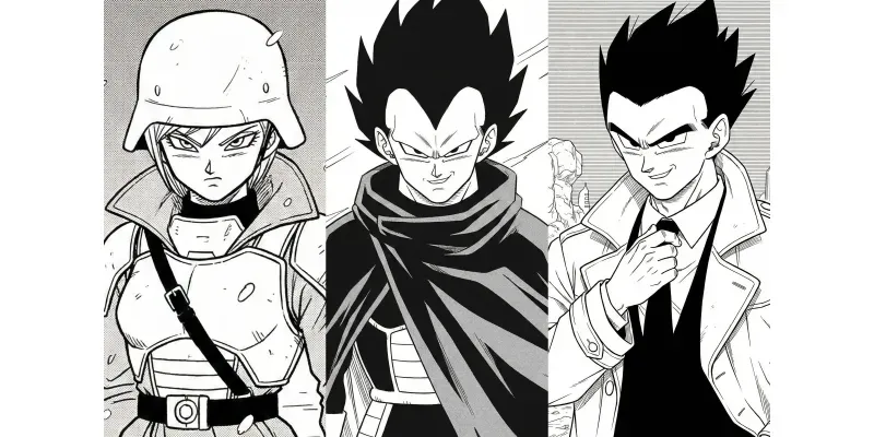 Akira Toriyama Style Dbz Manga Art generated by undefined