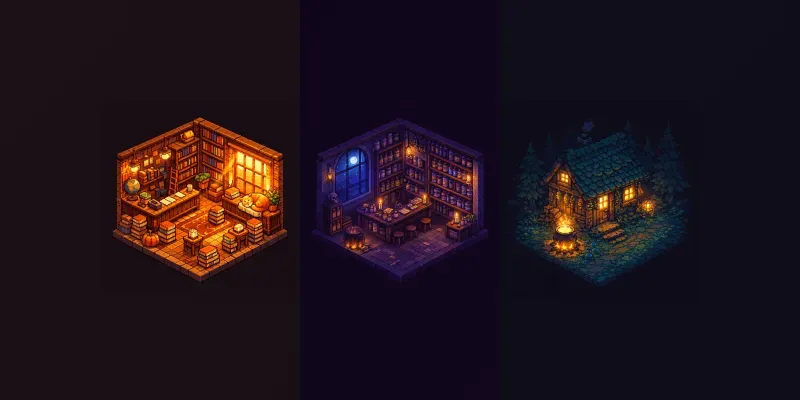 Cozy Pixel Art Dioramas Any Settings generated by undefined