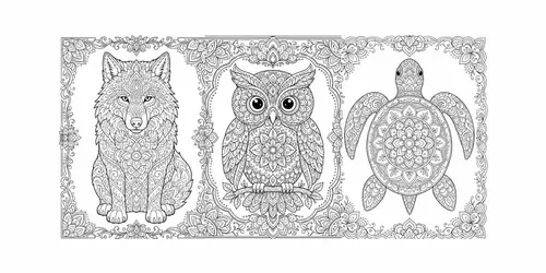 Animal Mandala Coloring Pages generated by chatgpt-image