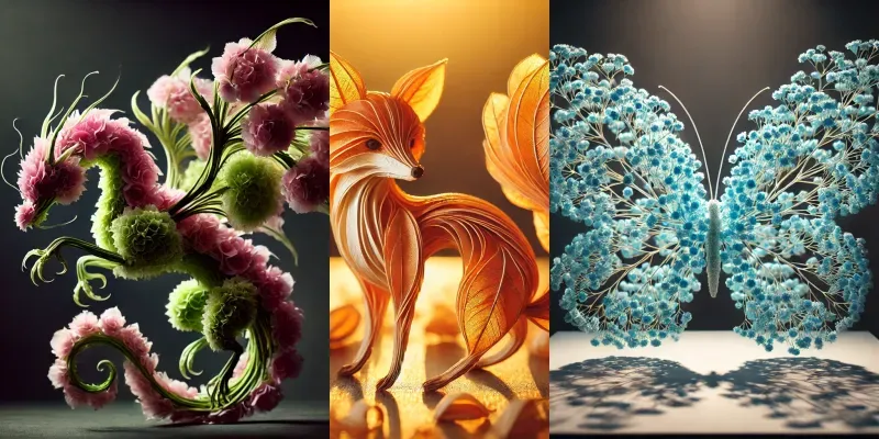 Floral Sculpture Creatures generated by undefined