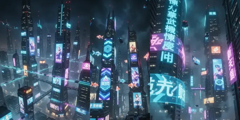 Neon Cyber City Generator generated by undefined