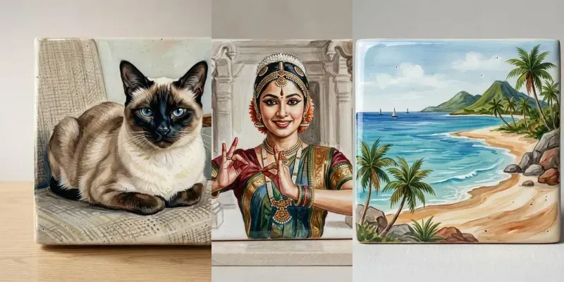 Handpainted Ceramic Tile Artworks generated by undefined