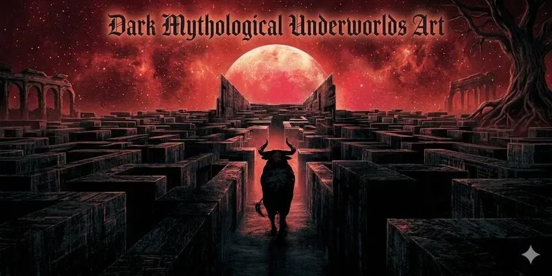Dark Mythological Underworlds Art generated by undefined