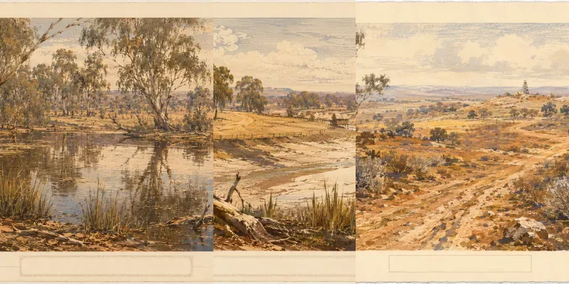 Heidelberg Landscape Lithograph Posters generated by undefined