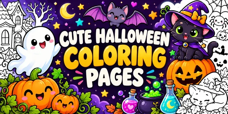 Cute Halloween Coloring Pages Generator