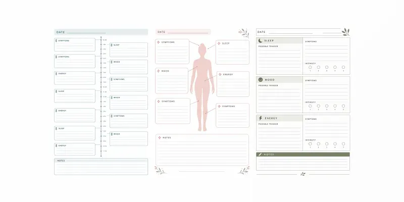 Menopause Wellness Journal Pages