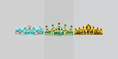 Printable Kids Birthday Name Crowns generated by chatgpt-image