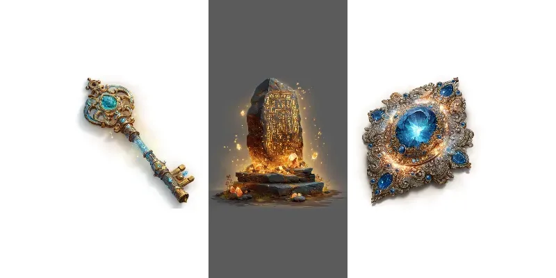 Painterly Fantasy Icons 4 Adventure Games generated by undefined