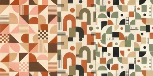 Abstract Bauhaus Geometric Digital Papers generated by chatgpt-image