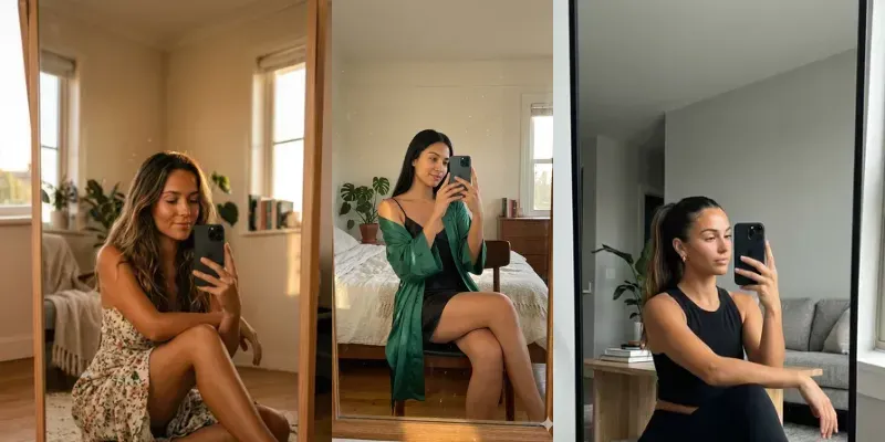 Instagram Worthy Seated Mirror Selfies generated by undefined