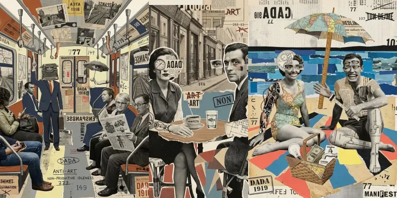 Experimental Dada Collage Transformations generated by undefined