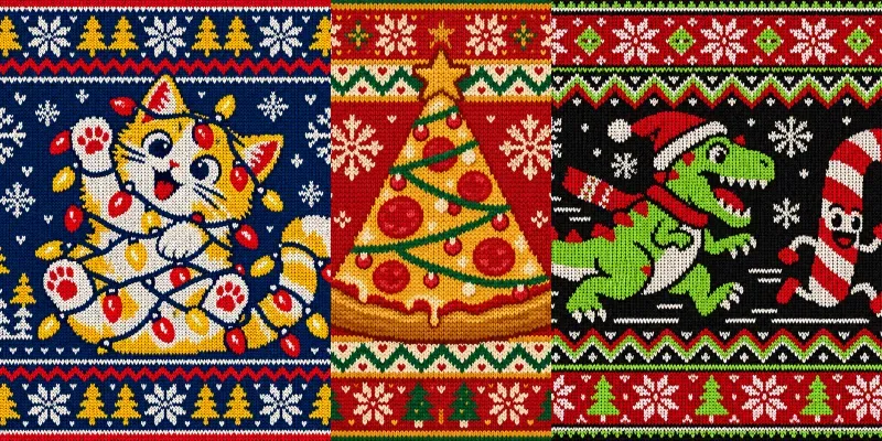 Ugly Christmas Sweater Knit Designs