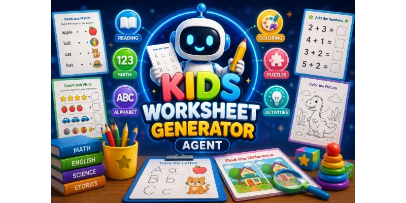 Kids Worksheet Generator Agent generated by undefined