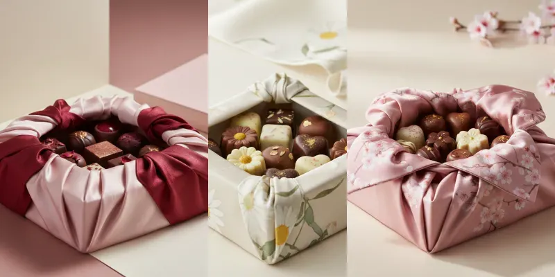 Luxury Valentine Chocolates In Bojagi generated by undefined