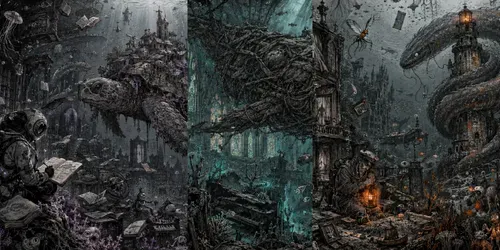 Surreal Underwater Ink Illustrations generated by chatgpt-image