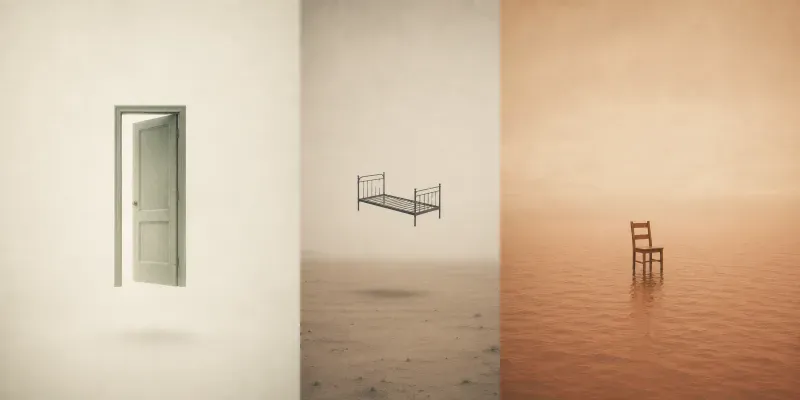 Minimal Surrealist Wall Art generated by undefined