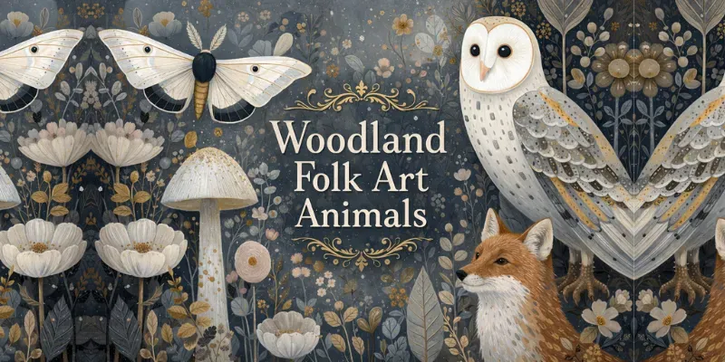 Woodland Folk Art Animals generated by undefined